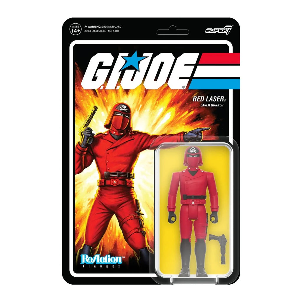 Super7 ReAction Figures - G.I. Joe: Wave 5 -Red Laser (Laser Gunner) Action Figure (82313) LOW STOCK