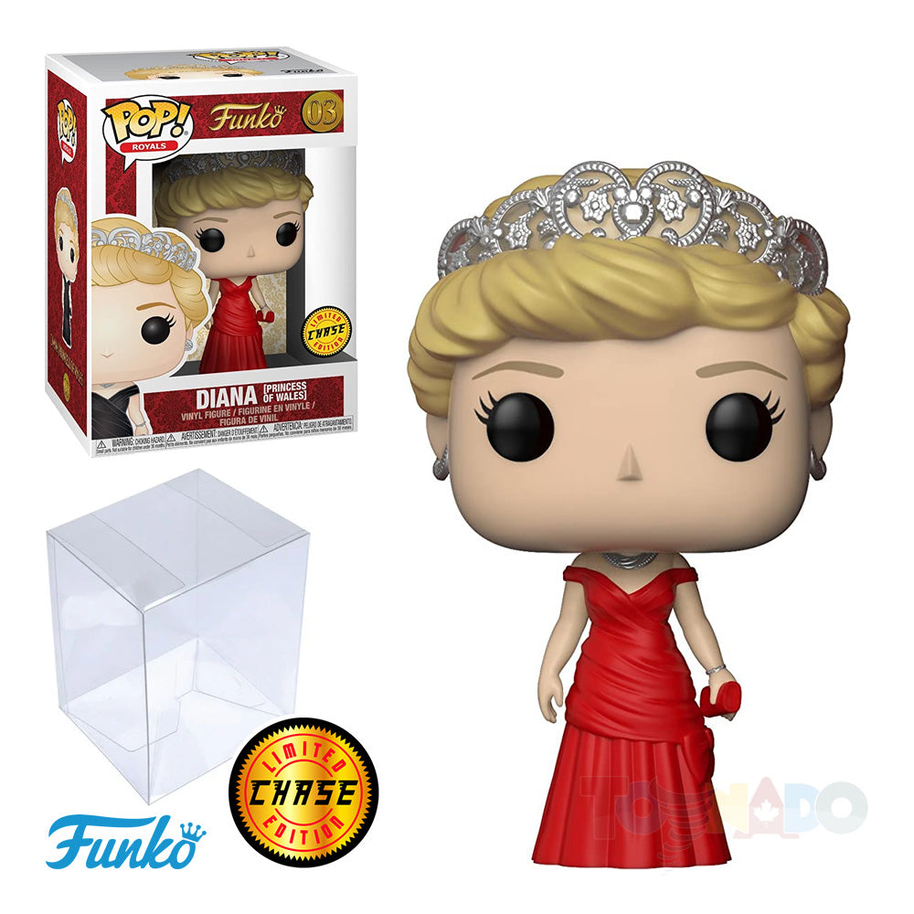 Funko Pop! Royals #03 - Diana, Princess of Wales (Red Dress) CHASE Vinyl Figure (21946) LOW STOCK