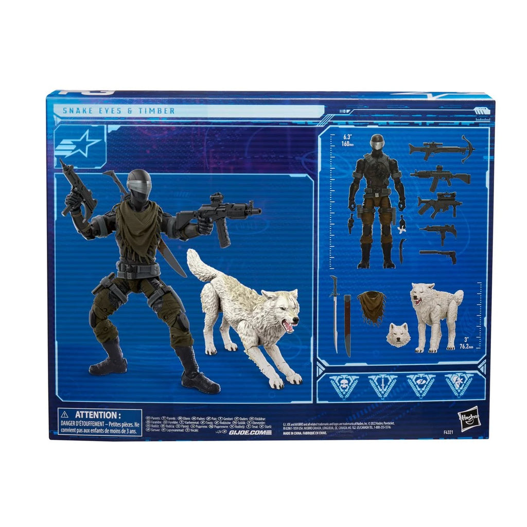 G.I. Joe Classified Series - Snake Eyes and Timber Action Figure Set (F4321) LOW STOCK