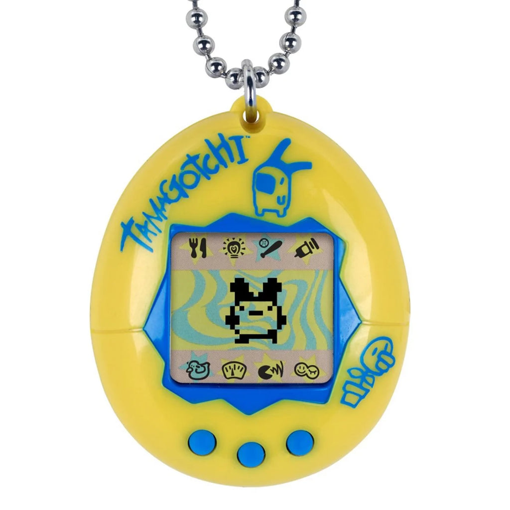 Bandai - The Original Tamagotchi (Gen 2) Yellow with Blue Portable Electronic Game (42812) LOW STOCK