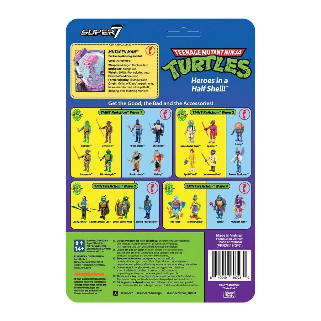 Super7 ReAction Figures - Teenage Mutant Ninja Turtles - Mutagen Man Action Figure LOW STOCK