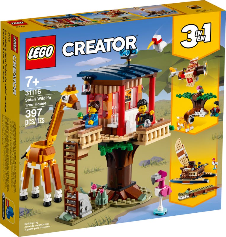 LEGO Creator 3-in-1 - Safari Wildlife Tree House (31116) Building Toy LOW STOCK