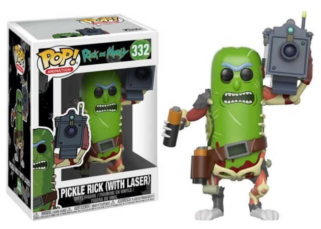 Funko POP! Animation #332 -Rick and Morty - Pickle Rick (with Laser) Vinyl Figure