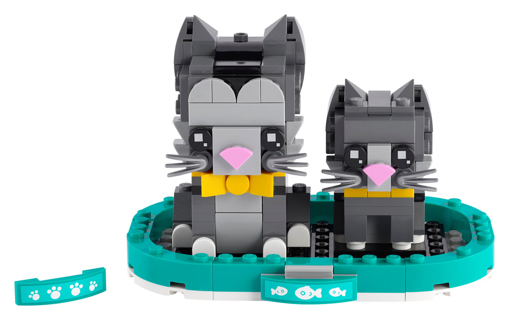 LEGO BrickHeadz - Shorthair Cats - Kitten & Shorthair Cat (40441) Building Toy LOW STOCK