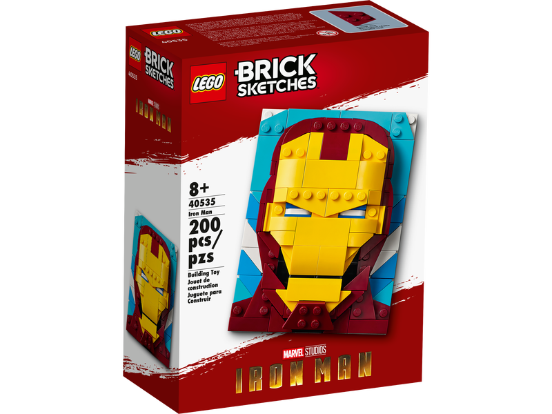 LEGO Brick Sketches - Marvel - Iron Man (40535) Building Toy LOW STOCK