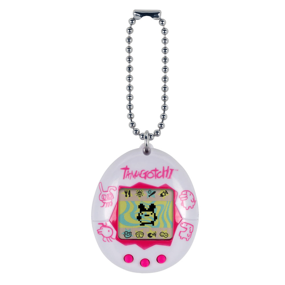 Bandai - The Original Tamagotchi (Gen 2) White and Pink Portable Electronic Game (42803) LOW STOCK