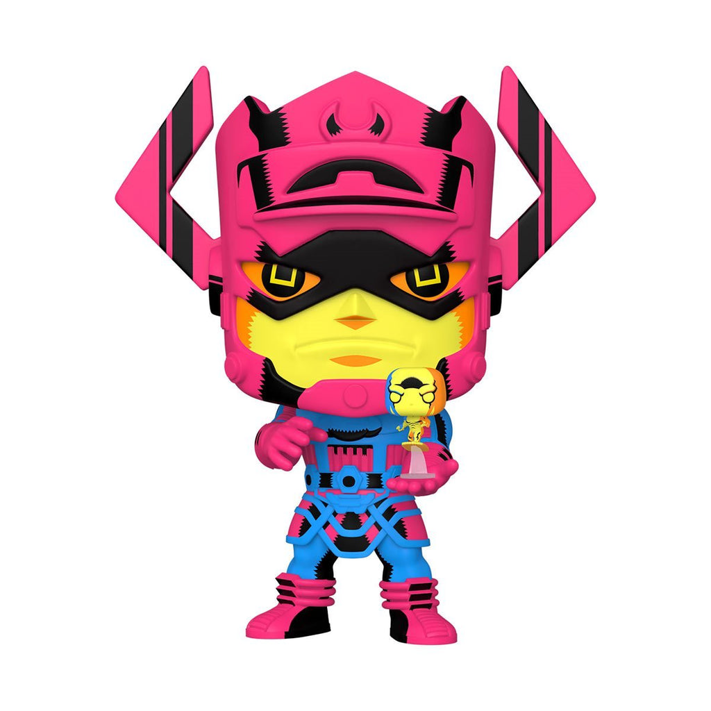 Funko Pop Marvel 809 Fantastic Four: 10-inch Galactus with Silver Surfer (Black Light Version) PX Previews Exclusive LOW STOCK