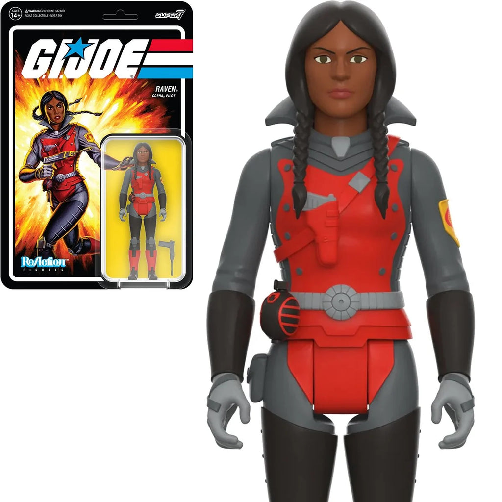Super7 ReAction Figures - G.I. Joe: Wave 5 - Raven (Cobra Pilot) Action Figure (82309) LOW STOCK