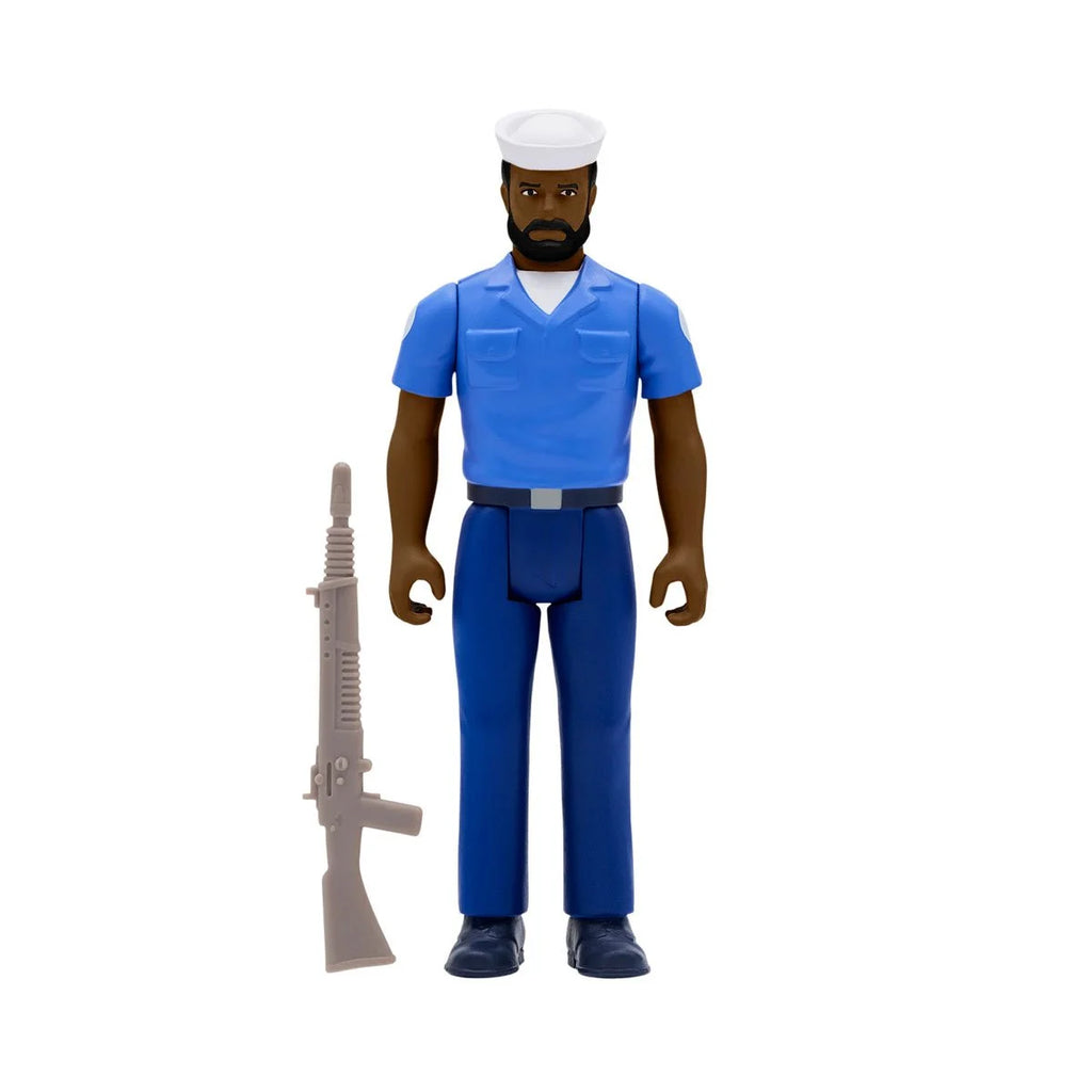 Super7 ReAction - G.I. Joe Sailor (Navy Serviceman) Blueshirt, Beard, Dark Brown Skin Figure (81518) LAST ONE!