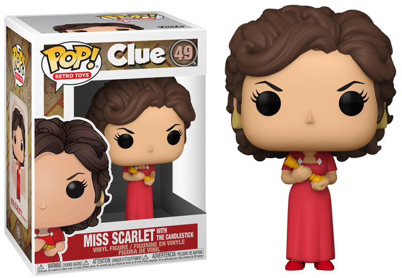Funko Pop! Retro Toys #49 - Clue - Miss Scarlet (with the Candlestick) Vinyl Figure