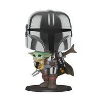 Funko Pop! Star Wars: The Mandalorian #380 The Mandalorian (Chrome) Jumbo 10-Inch Vinyl Figure 49931 LOW STOCK