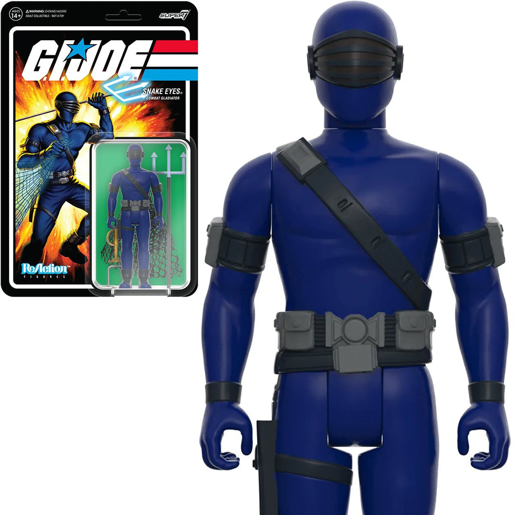 Super7 ReAction Figures - G.I. Joe: Wave 5 - Snake Eyes (Combat Gladiator) Action Figure (82308) LOW STOCK