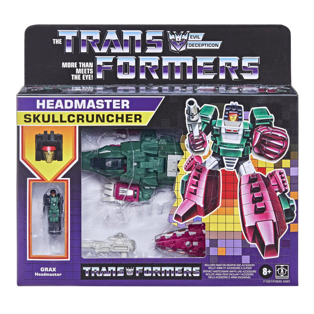 Transformers - Vintage Reissue - Deluxe-Class Headmaster Skullcruncher & Grax (F1027) Action Figures LOW STOCK
