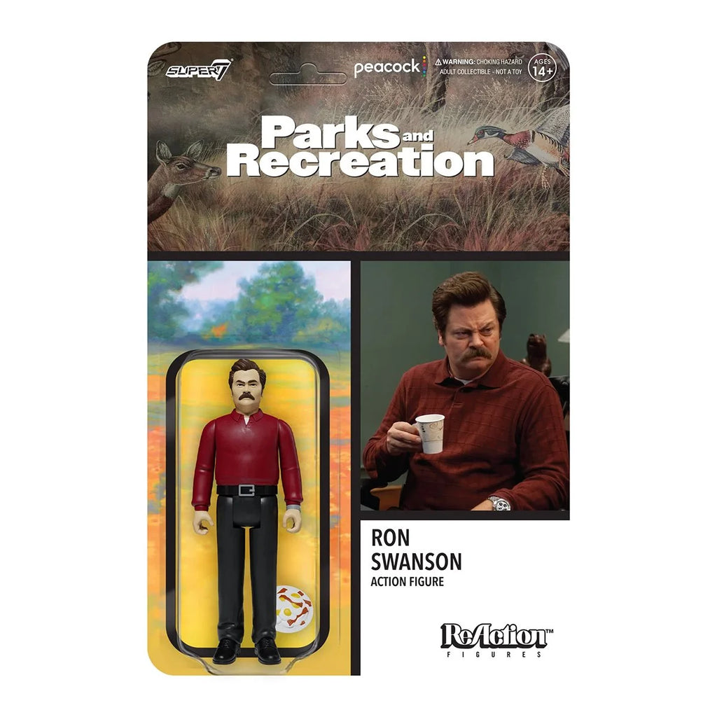 Super7 ReAction Figures - Parks and Recreation - Ron Swanson Action Figure (81983) LOW STOCK