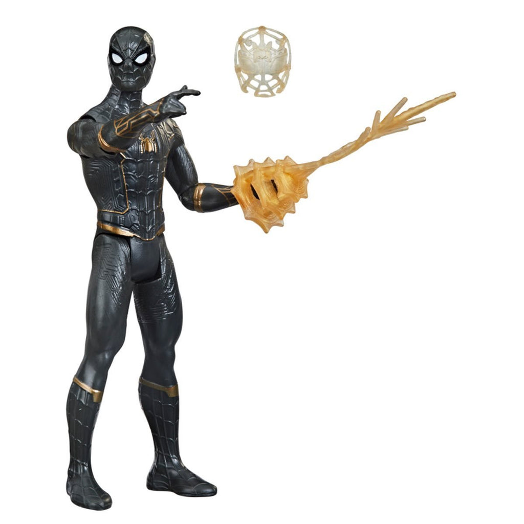 Spider-Man: No Way Home - Mystery Web Gear - Spider-Man (Black and Gold) 6-Inch Action Figure (F1913)