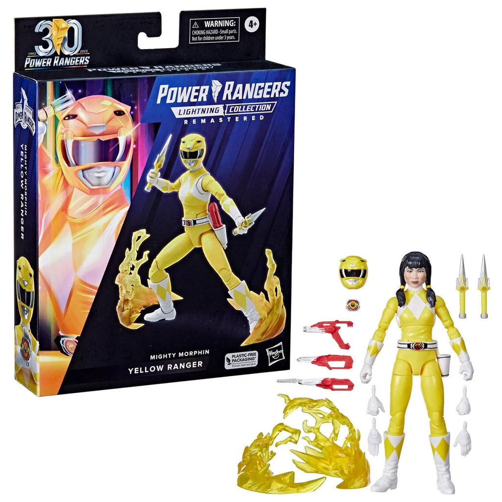 Power Rangers Lightning Collection - Remastered Mighty Morphin Yellow Ranger Action Figure (F7385)