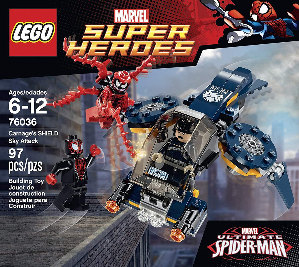 LEGO Marvel Super Heroes - Ultimate Spider-Man - Carnage's SHIELD Sky Attack: Jet Flyer (76036) Building Toy RETIRED, LAST ONE!