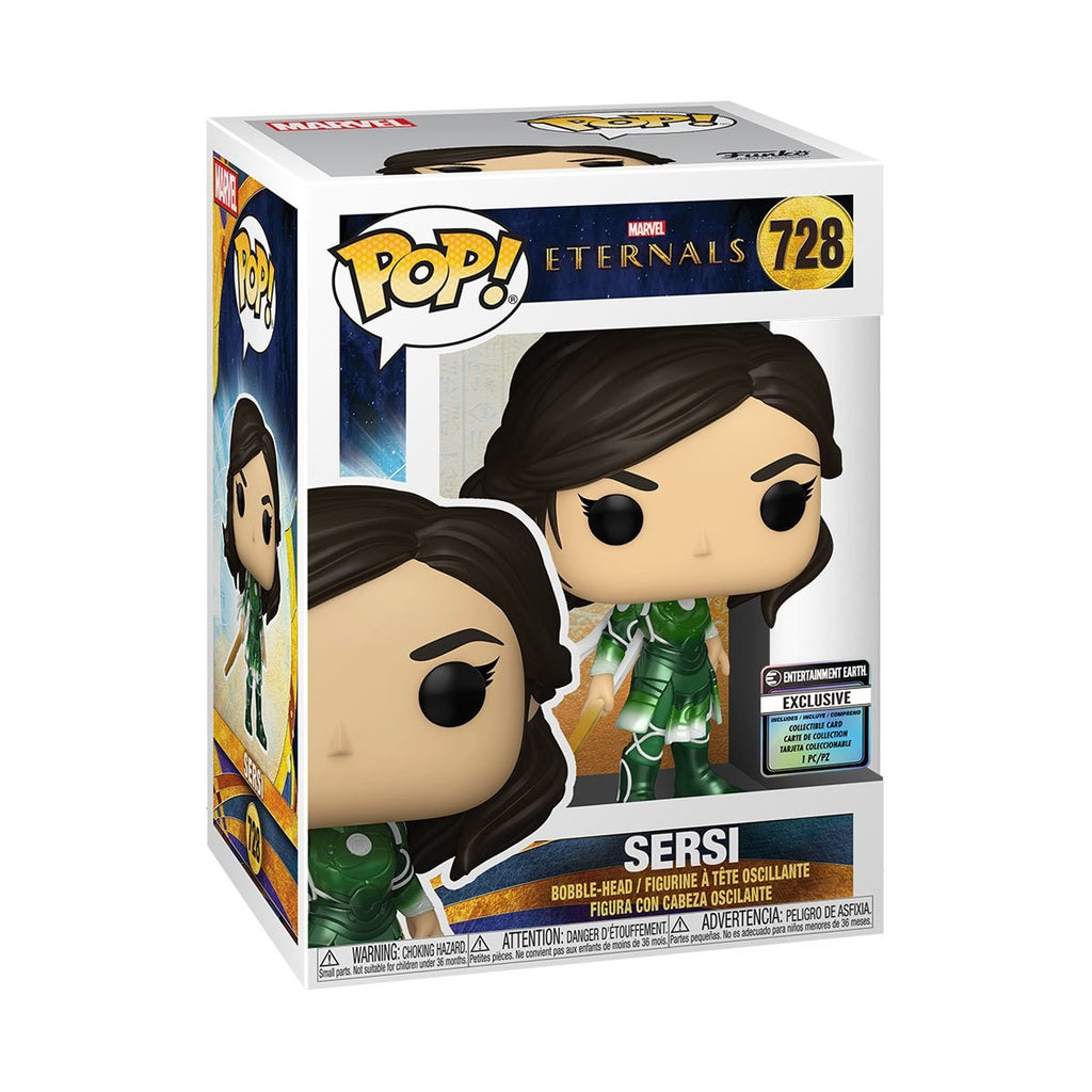 Funko Pop! Marvel #728 - The Eternals - Sersi (Entertainment Earth Exclusive) Vinyl Figure with Collectible Card