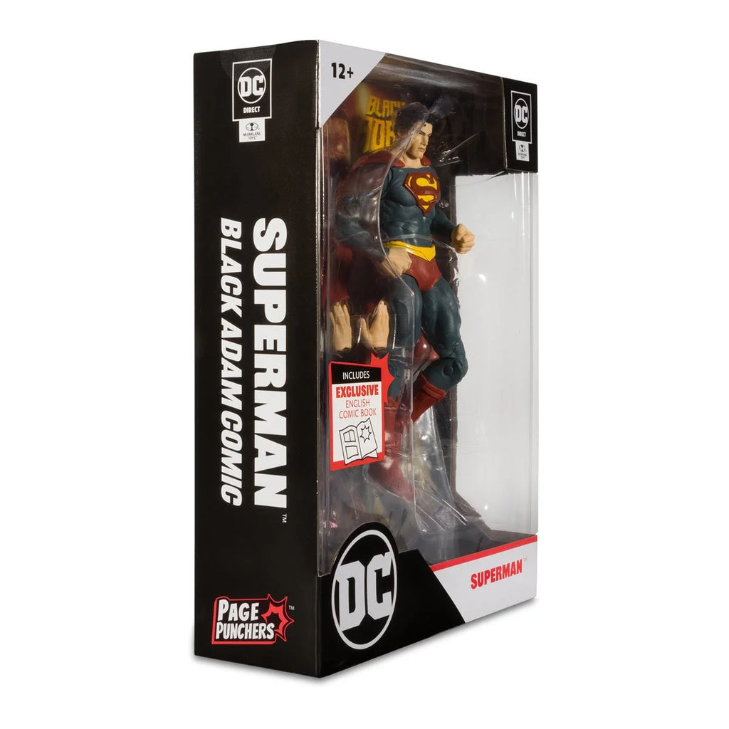 DC Direct (McFarlane Toys) Page Punchers Superman Action Figure with Black Adam Comic Book LOW STOCK