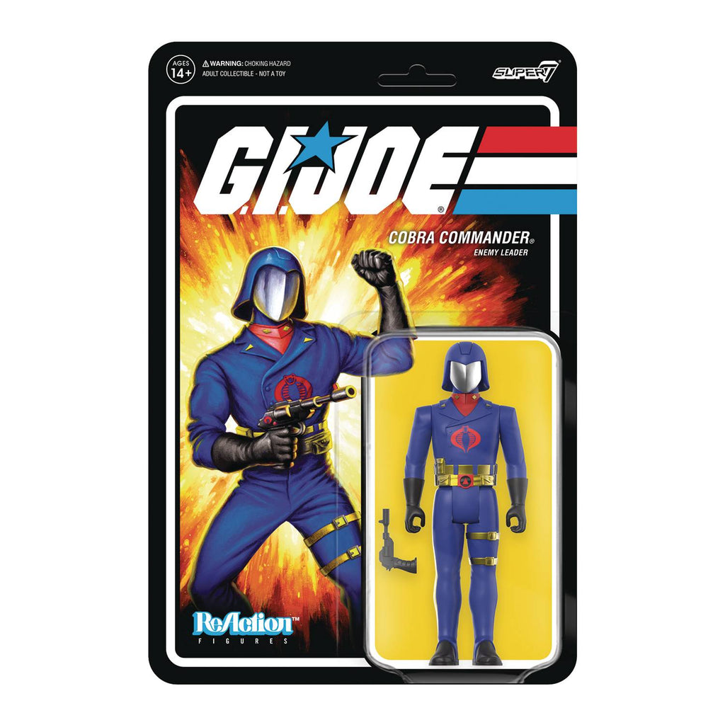 Super7 ReAction Figures - G.I. Joe: Wave 3 - Cobra Commander (Enemy Leader) Toy Colors Action Figure (81818) LOW STOCK