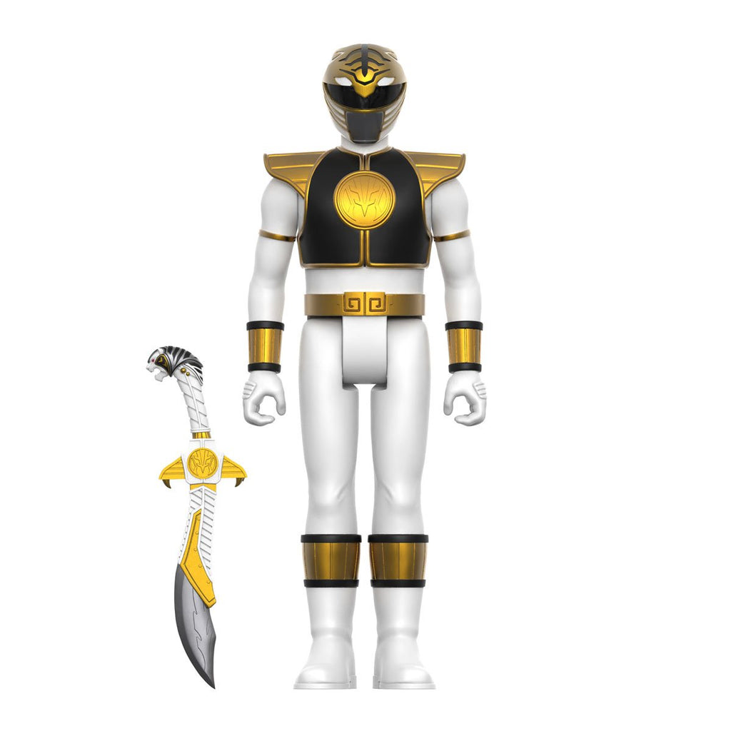 Super7 ReAction Figures - Mighty Morphin Power Rangers: Wave 4 - White Ranger Action Figure (82029) LOW STOCK