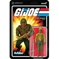 Super7 ReAction Figures - G.I. Joe Wave 1 - G.I. Joe Trooper Infantry Greenshirt, Brown Figure 81393 LAST ONE!