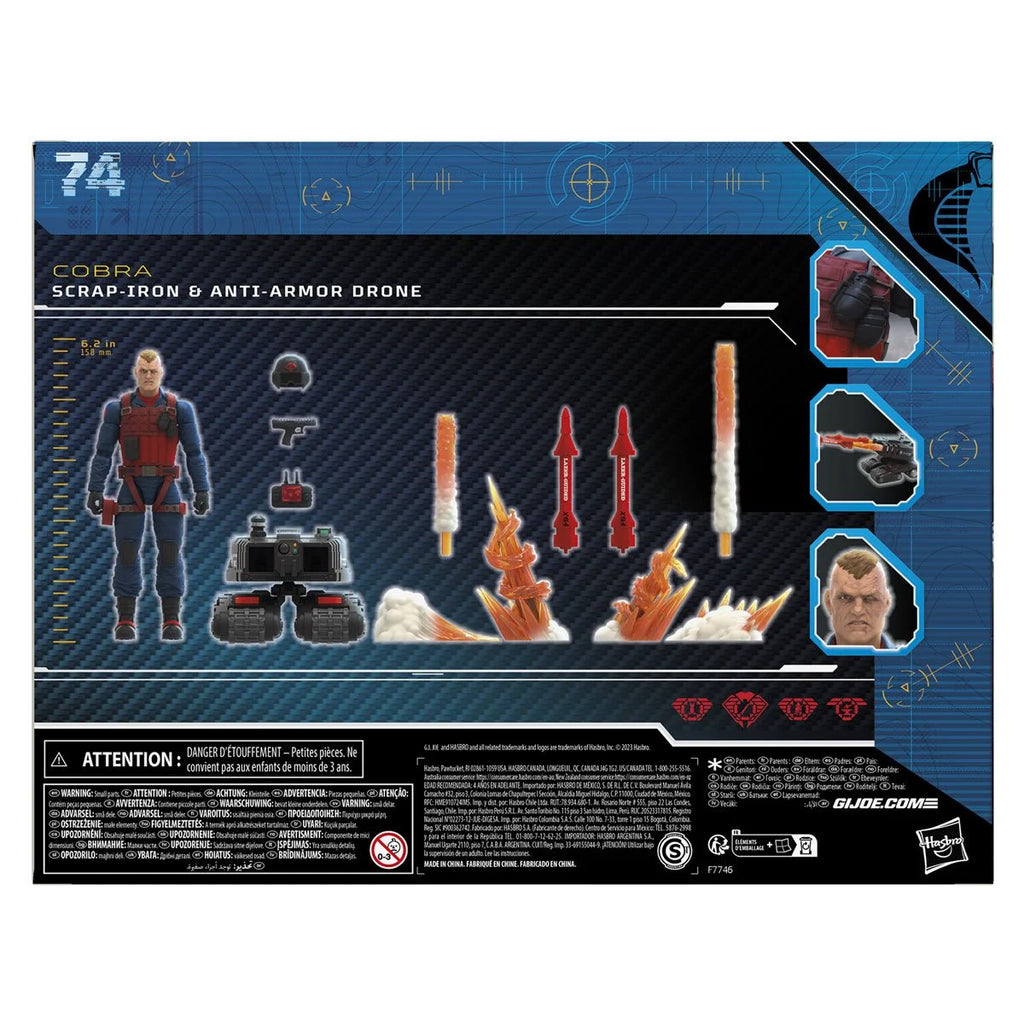 G.I. Joe Classified Series #74 - Scrap-Iron & Anti-Armor Drone Action Figure (F7746) LOW STOCK