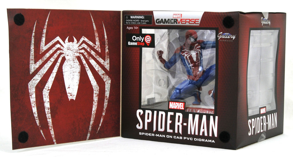 Diamond Select Toys - Marvel Gamerverse Spider-Man (On Cab) - PVC Diorama Statue (84333) LOW STOCK