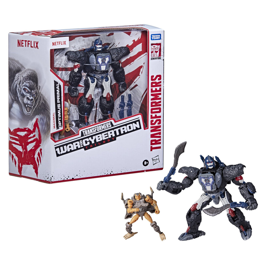 Transformers - War for Cybertron Trilogy Netflix - Maximal Optimus Primal & Rattrap Battle Pack 2 Figures (F0976) LOW STOCK