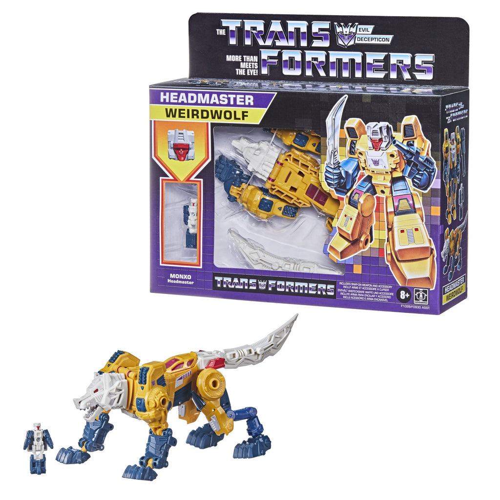 Transformers - Vintage Reissue - Deluxe-Class Headmaster Weirdwolf & Monzo (F1028) Action Figures LOW STOCK
