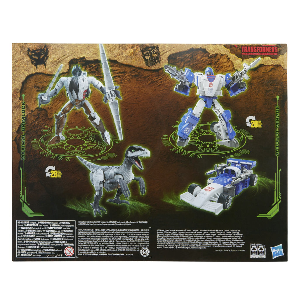 Transformers - War for Cybertron: Kingdom WFC-K40 Battle Across Time - Autobot Mirage & Maximal Grimlock Exclusive (F1209) LOW STOCK