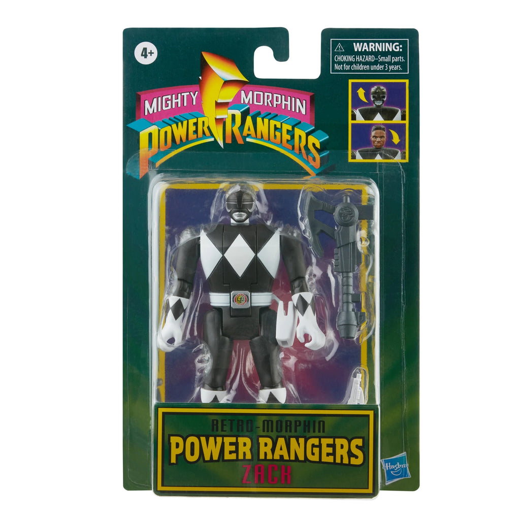 Mighty Morphin Power Rangers - Retro-Morphin Power Rangers - Zack (Black Ranger) Action Figure (F1233)