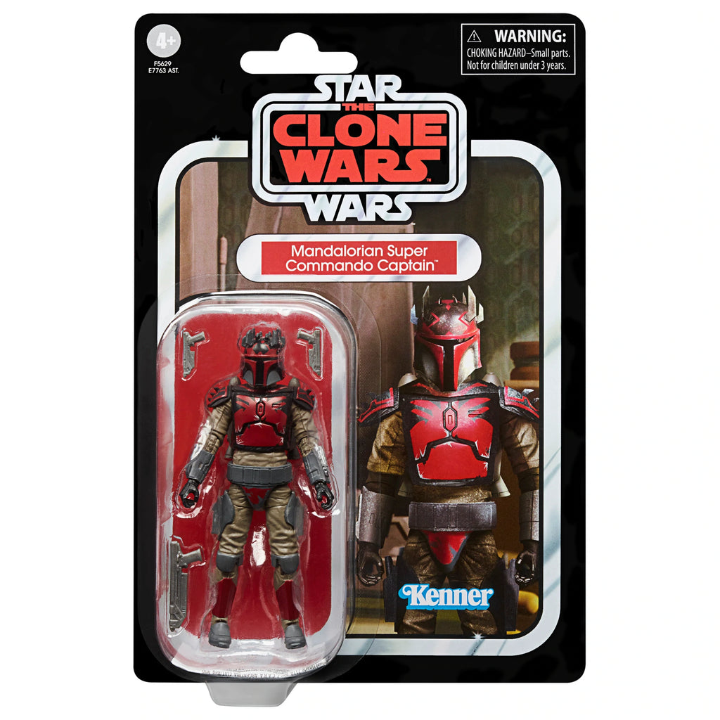 Star Wars Vintage Collection VC246 Clone Wars: Mandalorian Super Commando Captain Action Figure F5629 LOW STOCK