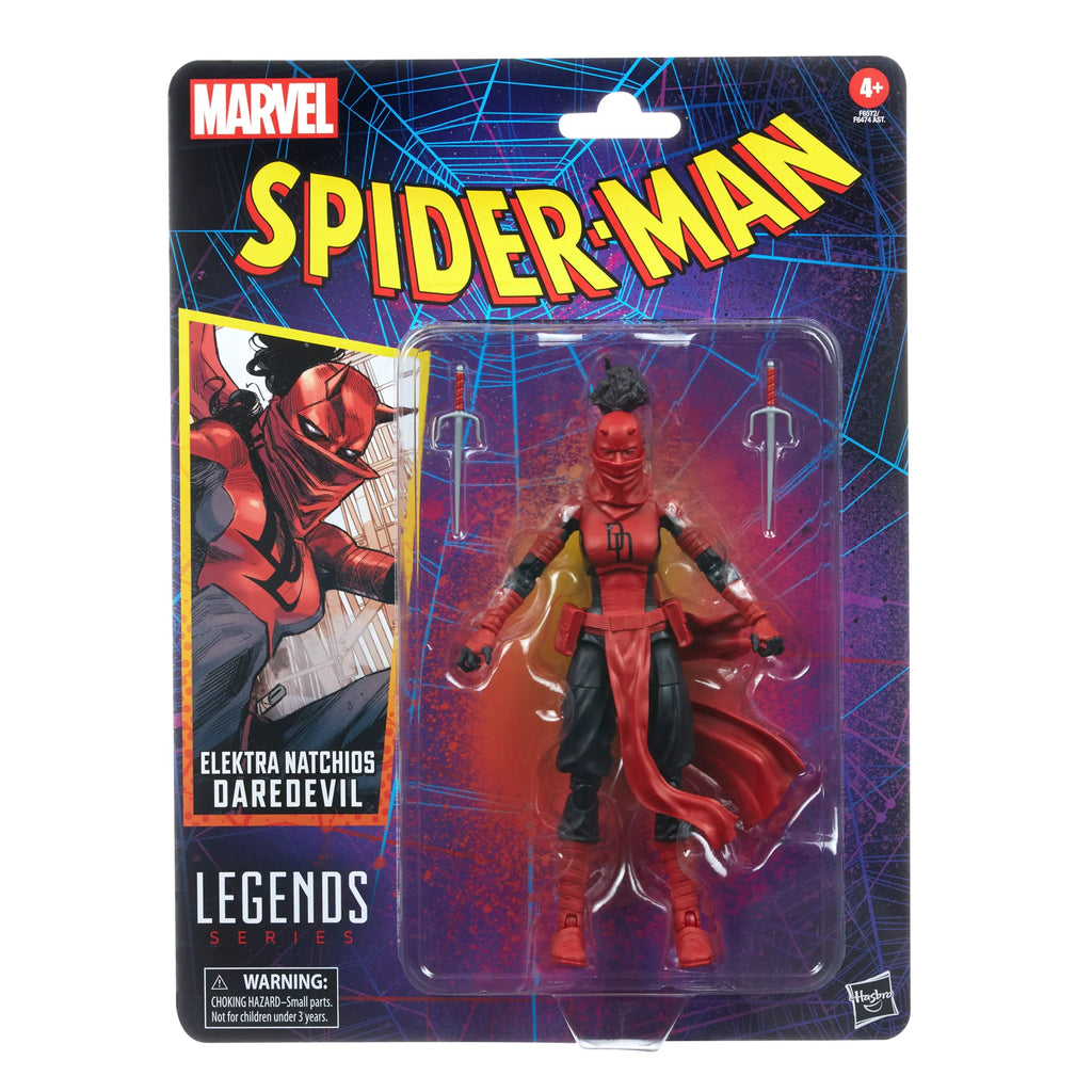 Marvel Legends Retro Collection - Spider-Man - Elektra Natchios Daredevil Action Figure (F6572)