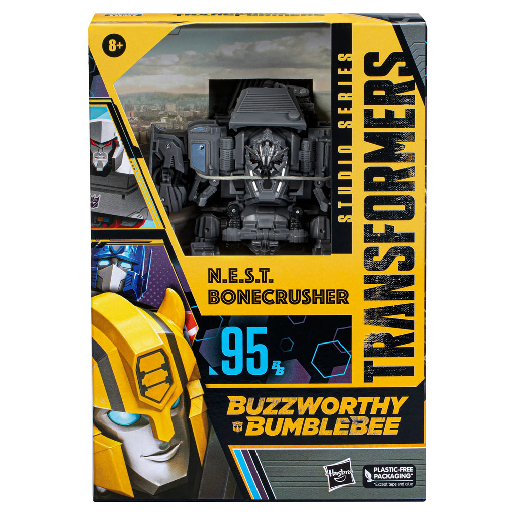 Transformers Studio Series #95-BB Buzzworthy Bumblebee: N.E.S.T. Bonecrusher Exclusive Figure F7116 LOW STOCK
