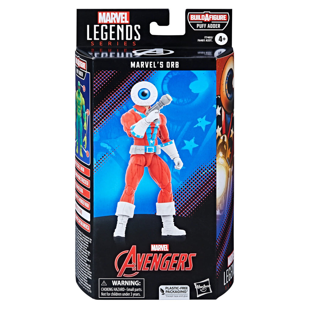 Marvel Legends Series - Avengers (Puff Adder BAF) Marvel’s Orb (Classic Comic) Figure Action Figure (F7405)