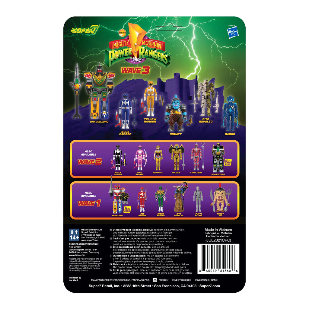 Super7 - Mighty Morphin Power Rangers - Dragonzord (Battle Mode) ReAction Figure (81860) LOW STOCK