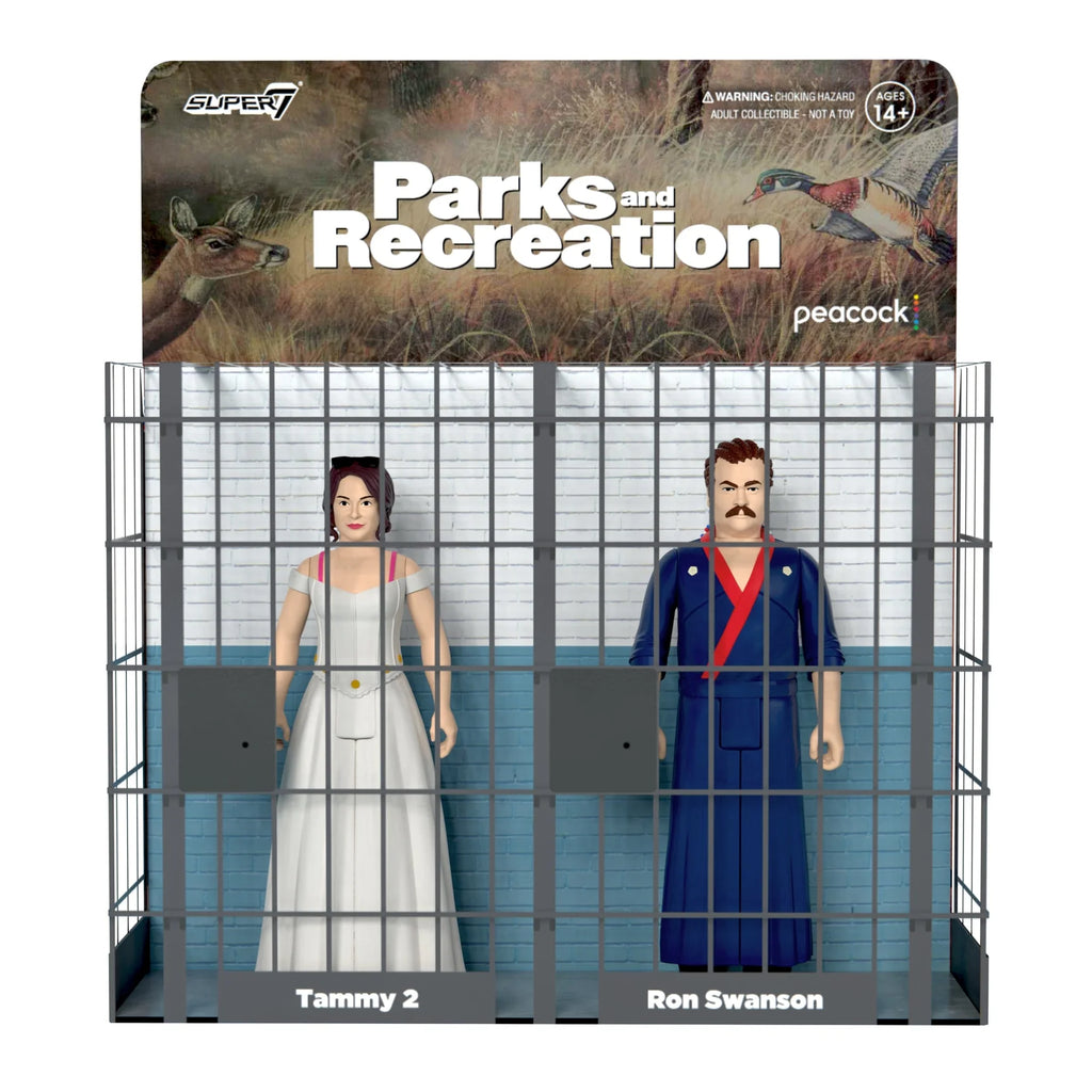Super7 ReAction Figures: Parks and Recreation (Wave 2) Ron and Tammy #2 Wedding Night 2-Pack (82380) LOW STOCK