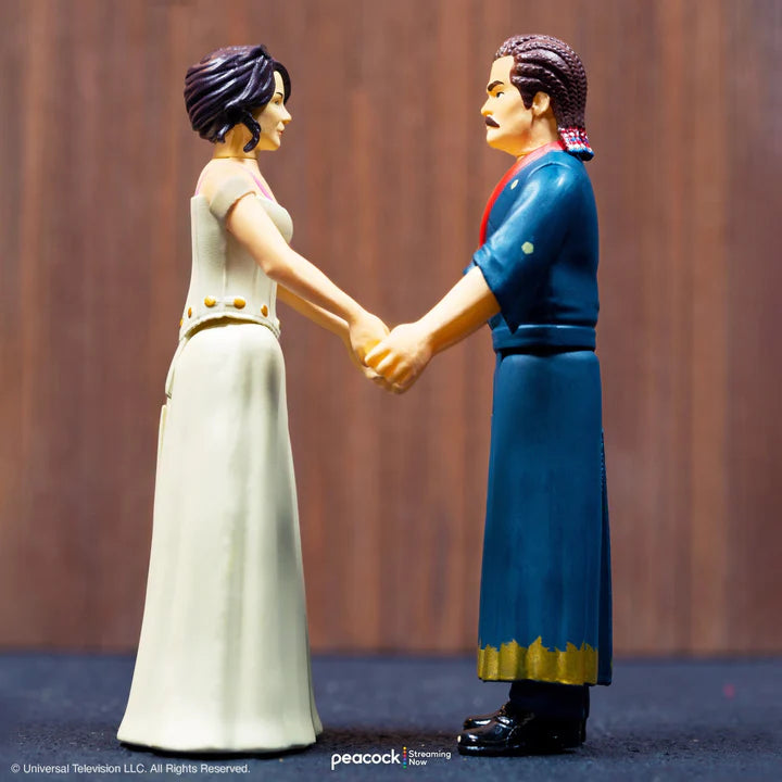 Super7 ReAction Figures: Parks and Recreation (Wave 2) Ron and Tammy #2 Wedding Night 2-Pack (82380) LOW STOCK