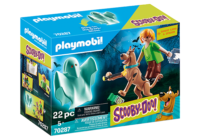 Playmobil - Scooby-Doo! - Scooby and Shaggy with ghost (70287) Playset
