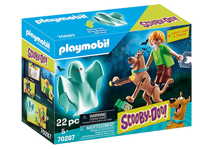Playmobil Scooby Doo Scooby and Shaggy with ghost 70287 Playset Toynado