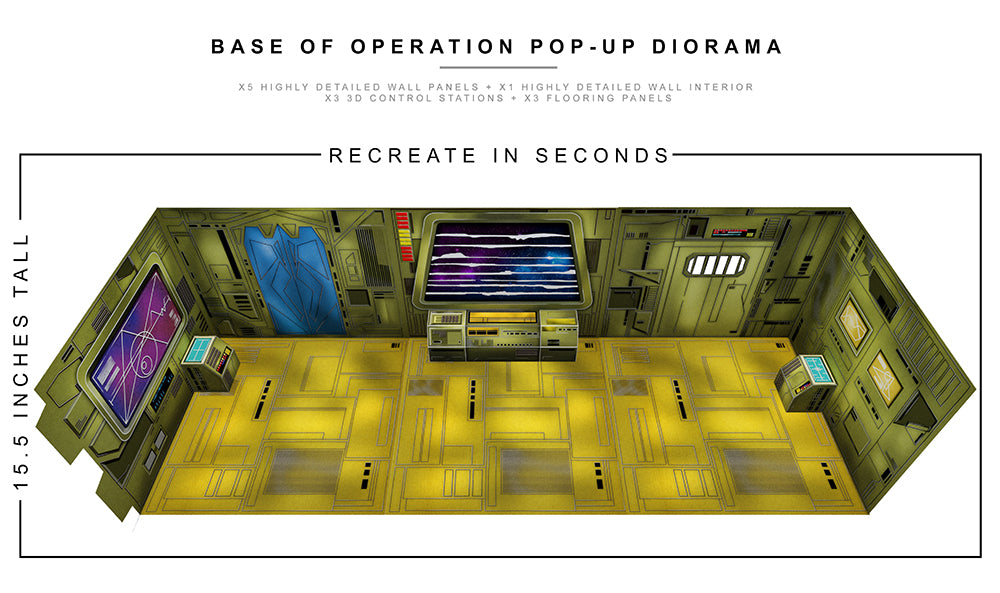Extreme-Sets Base of Operation Pop-up Diorama 1:12 (for 6-7 inch scale action figures) Playset (EXS0036) LOW STOCK