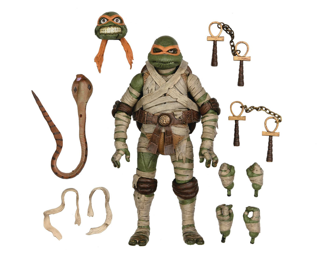 NECA - Universal Monsters vs TMNT: Michelangelo as the Mummy Ultimate Action Figure (93N032122) LOW STOCK