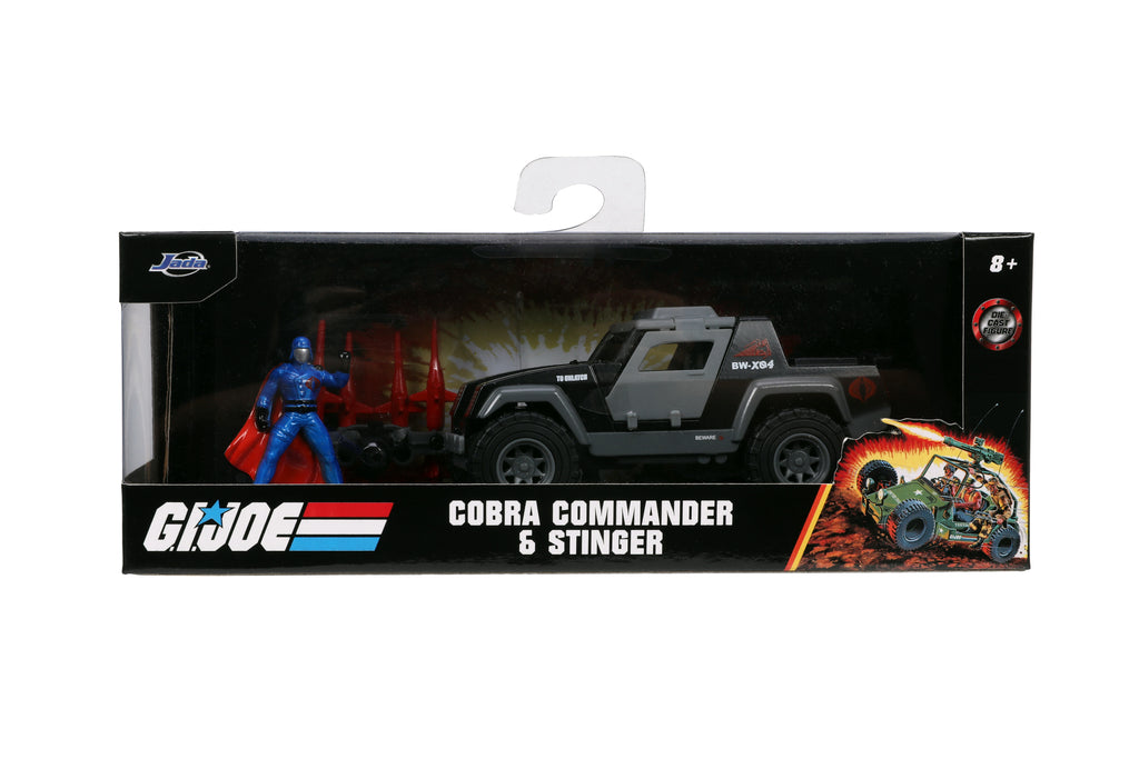 Jada Toys - G.I. Joe Stinger with Cobra Commander 1:32 Scale Vehicle & Figure Playset (33085) LOW STOCK