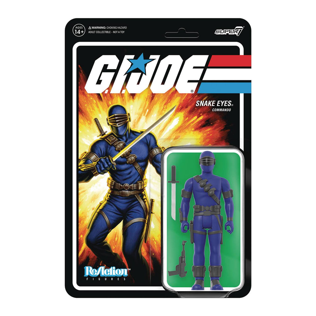 Super7 ReAction Figures - G.I. Joe: Wave 3 - Snake Eyes (Commando) Cartoon Version 2 Action Figure (81815)