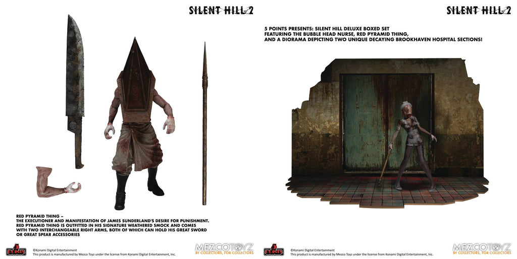 Mezco Toyz: 5 Points - Silent Hill 2: Red Pyramid Thing & Bubble Head –  Toynado