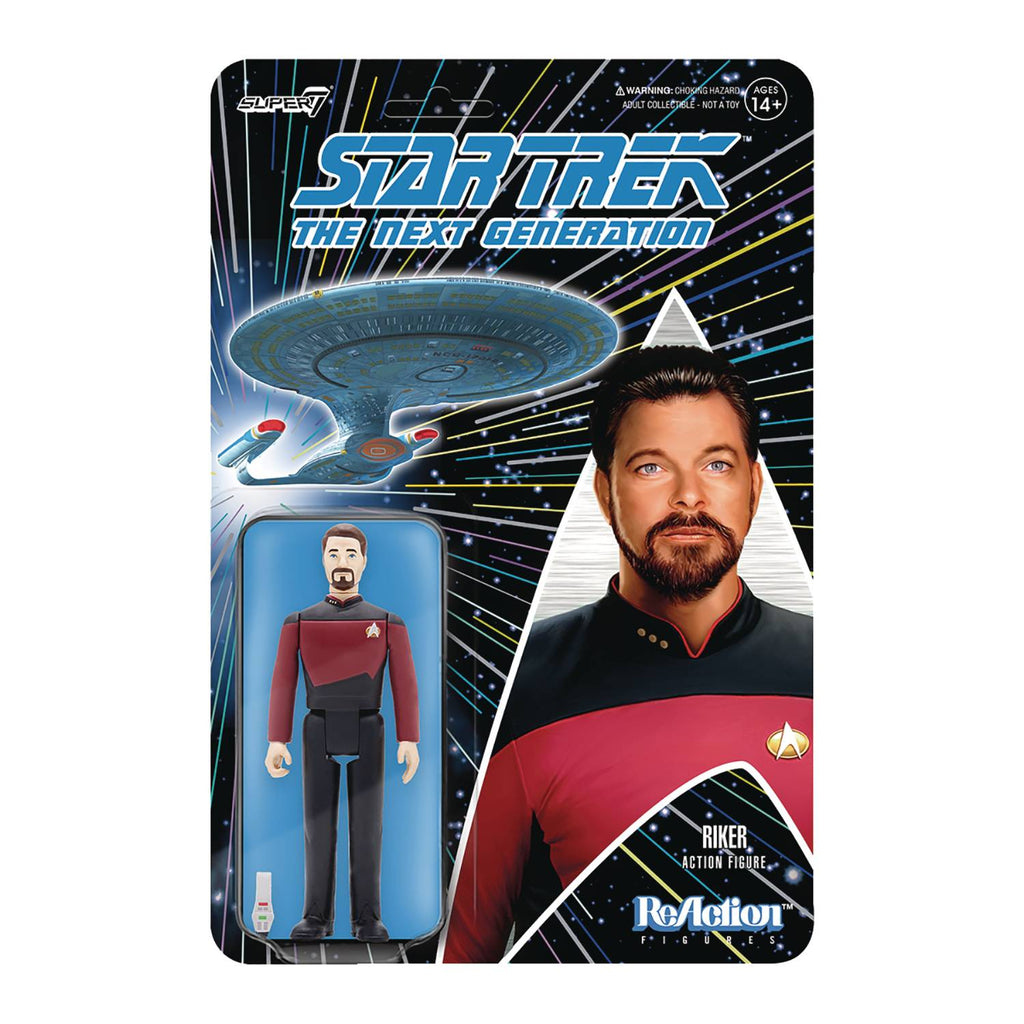 Super7 ReAction - Star Trek: The Next Generation - Commander William T. Riker Action Figure (81536)