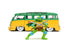 Hollywood Rides: Teenage Mutant Ninja Turtles - Leonardo & 1962 Volkswagen Bus 1:24 Die-Cast (31786)