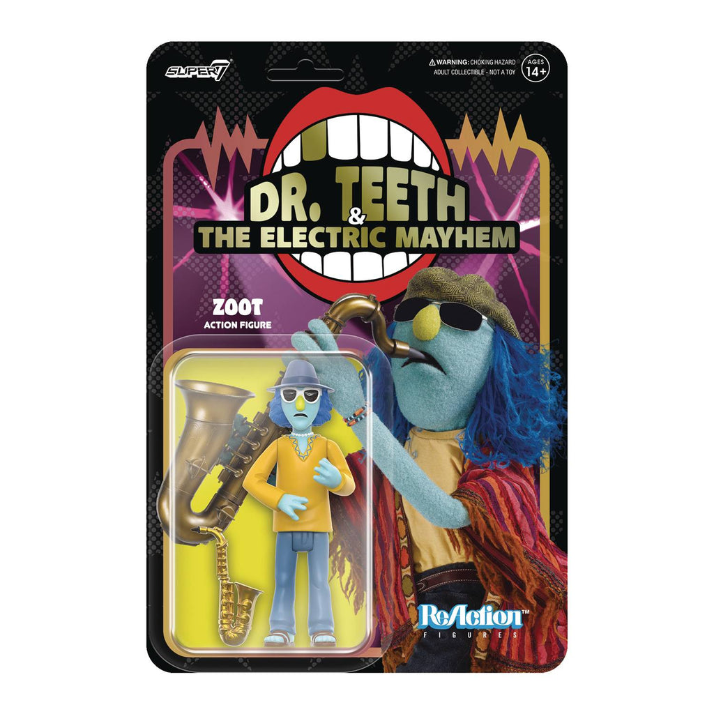 Super7 Reaction - The Muppets (Wave 1) Dr. Teeth & The Electric Mayhem: Zoot ReAction Figure (82153) LOW STOCK