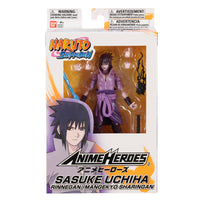 Bandai - Anime Heroes - Naruto - Sasuke Uchiha (Rinnegan / Mangekyo Sharingan) Action Figure (36962) LOW STOCK